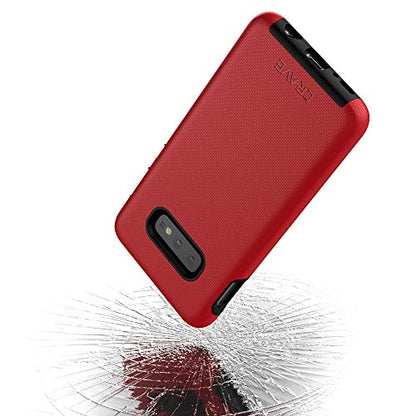 Crave Dual Guard Compatible with Samsung Galaxy S10e Case, Shockproof Protection Dual Layer Case for Samsung Galaxy S10e - Red - color: Red