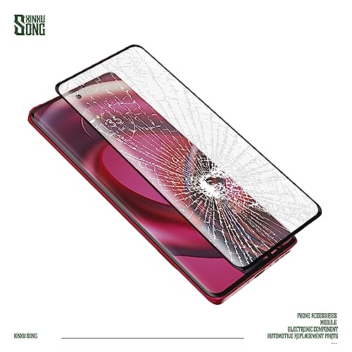 2Pcs Screen Protector for MOTO EDGE 30 FUSION,3D Curved Full Coverage Anti-Scratch 9H Hardness For MOTO EDGE 30 FUSION 6.6" 3D Curved Edges Tempered glass Protector Film