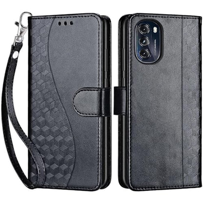 for Motorola Moto G 5G 2022 Wallet case, Black | 3 Card Holders, Kickstand, Shockproof TPU Shell, PU Leather, Magnetic Closure, Protective Flip Folio Cover, Women - color: 3