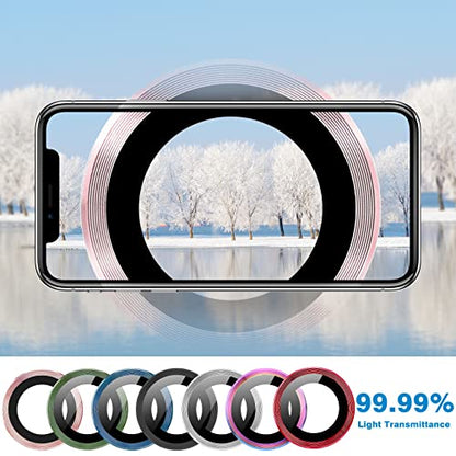for iPhone 13 Mini/iPhone 13 Camera Lens Protector, Anti-Scratch 9H Tempered Glass Metal Camera Screen Protector Shockproof Cover Film Ring -2 Pcs Black - color: Black