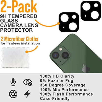 Scooch® Tempered Glass Multipack for iPhone 13 Mini, 3 Screen Protectors and 2 Camera Lens Protectors, Premium 9H Tempered Glass, Anti-Scratch, Anti-Fingerprint, Impact Resistant - size: iPhone 13 Mini