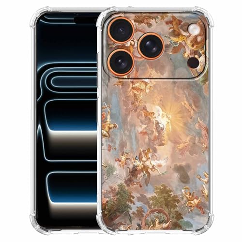 Case for iPhone 17 Pro with Renaissance Art Design,Cute Angel God Greek Mythology Painting,Clear Soft TPU Bumper Phone Cover,6.3"(Mythology,17Pro) - color: Mythology, size: iPhone 17 Pro