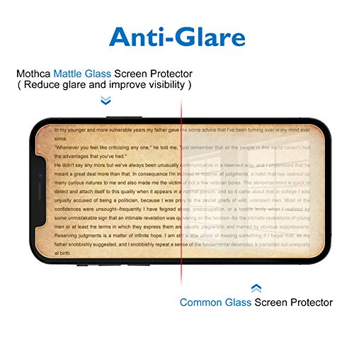 Mothca 2 Pack Matte Glass Screen Protector for iPhone 12 Pro/12 Anti-Glare & Anti-Fingerprint Tempered Glass Clear Film Case Friendly Bubble Free for iPhone 12/12 Pro 6.1-inch (2020)-Smooth as Silk - size: iPhone 12 Pro/12-6.1 Inch