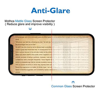 Mothca 2 Pack Matte Glass Screen Protector for iPhone 12 Pro/12 Anti-Glare & Anti-Fingerprint Tempered Glass Clear Film Case Friendly Bubble Free for iPhone 12/12 Pro 6.1-inch (2020)-Smooth as Silk - size: iPhone 12 Pro/12-6.1 Inch