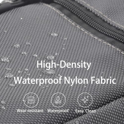 Multi-Functional Cell Phone Belt Holster, Water Repellent Nylon Crossbody Waist Bag Fits 7.2 Inch Phones, 4 Ways Wear Shoulder Hand Wrist Carry Pouch for Outdoor Travel Hiking(Grey) - color: Grey