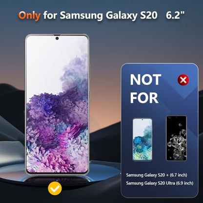 [2 Pack] Anti Glare Matte Privacy TPU Screen Protector for Samsung Galaxy S20 (Not Glass), Fingerprint Sensor Compatible, Full Adhesive Flexible Film, Easy Installation - size: Galaxy S20