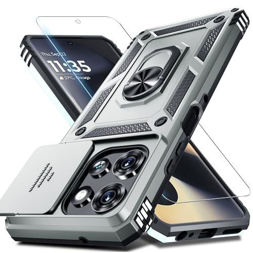 for Moto G Power 5G 2026/2025 Case Built in Slide Camera Cover Silver - color: Silver, size: Moto G Power 5G(2025)