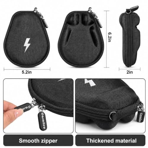 Casmilee Headphones Case Compatible with SHOKZ OpenRun Pro 2/1/Mini, OpenRun Standard/Mini, OpenMove, OpenSwim Pro, OpenSwim, Open-Ear Bone Conduction Sport Headphones, Travel Storage Only (All Black) - color: All Black