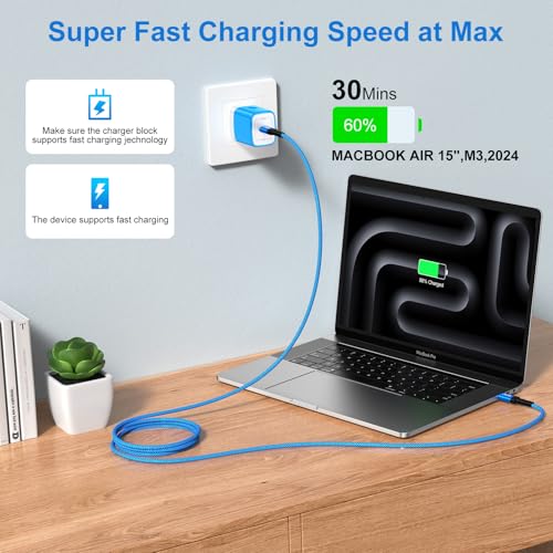 240W Samsung Charger Cable Super Fast USBC Charging Cord, 6FT 2Pack USB C