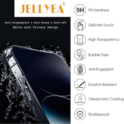 3 Pack for iPhone Air Matte Privacy Screen Protector | Full Coverage 9H Anti-fingerprint Anti-Spy Matte Tempered Glass for iPhone AIR,6.5” - size: iPhone Air - 6.5"