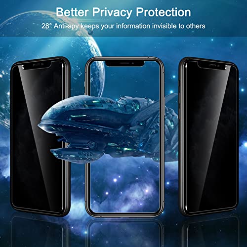 WHPXJY Privacy Screen Protector for iPhone 11 Pro Max & iPhone Xs Max (2 Pack), Tempered Glass Film with 28° Privacy Protection, Anti-Scratch, Easy Installation, Bubble-Free (Not for iPhone 11) - size: iPhone 11 Pro Max -6.5Inch