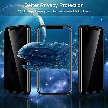 WHPXJY Privacy Screen Protector for iPhone 11 Pro Max & iPhone Xs Max (2 Pack), Tempered Glass Film with 28° Privacy Protection, Anti-Scratch, Easy Installation, Bubble-Free (Not for iPhone 11) - size: iPhone 11 Pro Max -6.5Inch