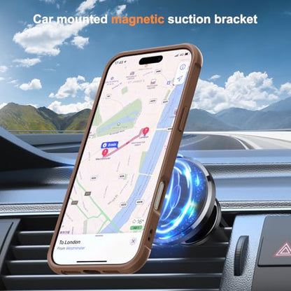 SKYLMW Compatible with iPhone 16 Pro Case with Stand,Desert Brown | iPhone 16 Pro Phone Case 6.3",Magnetic Ring Stand,Compatible with MagSafe,Military-Grade Protection,Great Grip Feeling - color: Desert Brown, size: Iphone 16 Pro