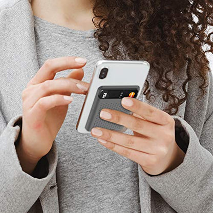 AHASTYLE Card Holder for Back of All iPhone Series - color: A- Deep Grey