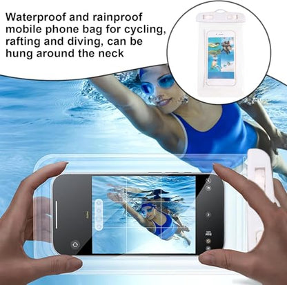 Phone Waterproof Pouch Touchscreen Compatible Cycling Smartphone Bag for Beach Cruise Vacation Swimming Kayaking Diving Travel White - color: White