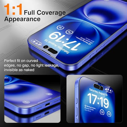 EZ-GLAZ-4+2 Pack for iPhone 16 Plus Privacy Screen Protector (6.7") - size: iPhone 16 Plus