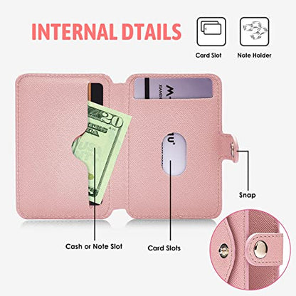 Phone Wallet Stick on for Cases Small Wallet for Women with Adhesive - color: Baby Pink