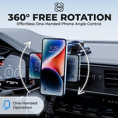 BESTRIX Phone Holder for Car, Magnetic Car Phone Mount | Dashboard Car Phone Holder Compatible with iPhone 15, 14,13,12,11Pro,Xr,XS Pro MAX Galaxy S24 23 22 21 20 Ultra Note S8 S9 S10 & All Smartphone