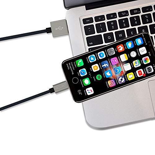 3FT Fast Charging Lightning Cable,Apple MFi Certified USB to Lightning Charger + Sync Cable Compatible with iPhone 11/11 Pro/11 Pro MAX/XS/XS MAX/XR/X/8/8 Plus/7/7 Plus/MacBook (C/Black) - color: C/Black