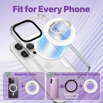 Jsoerpay Ultra-Thin Magnetic Phone Grip for MagSafe, White - color: White