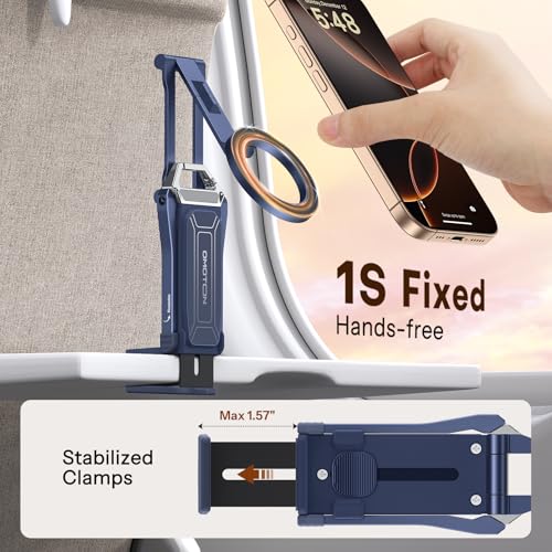 OMOTON TP02 360°Rotating Adjustable Aluminum for MagSafe Tripod, Navy Blue - color: 3-Navy Blue