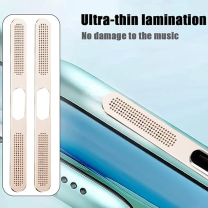 4Pcs Metal Phone Charging Port Dustproof Net Sticker Self-Adhesive Phone Speaker Anti-Scratch Protective Cover for iPhone 17 (17pro,4.5cm) - color: 17pro,4.5cm