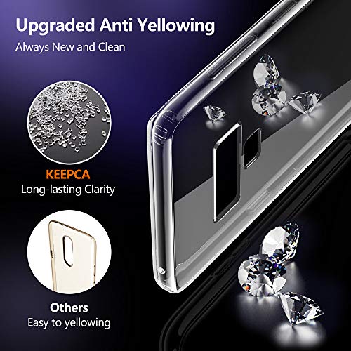 Galaxy Note 9 Clear Case,Slim Thin Soft Flexible TPU Rubber Gel Skin Silicone Lightweight Anti-Scratch Shockproof Protective Cases Cover for Samsung Galaxy Note 9,Crystal Clear - color: Crystal Clear