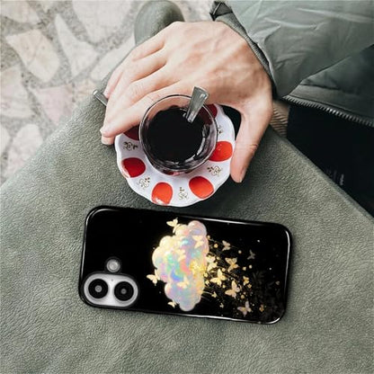 Case for iPhone 16, Shockproof Hybrid Protective Phone Case, Dual-Layer Drop Protection Anti-Scratch, Butterfly Cloud - color: Butterfly Cloud, size: iPhone 16