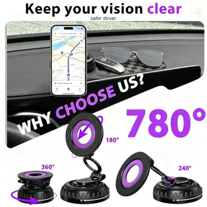 2026 Upgraded Car Phone Mount, 360° Adjustable Magnetic Anti-Slip Mat-Gray - size: Mat-Gray
