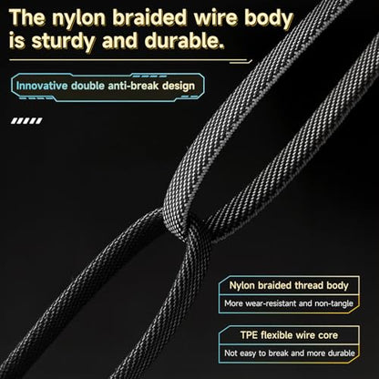 4-in-1 Charging Cable Fast Charging 65W (3Pack 3.3FT), USB C Lightning Charger Cord for iPhone 17/16/15/14/13 Series/Pad/Android/Tablets and Supports CarPlay and Data Transfer