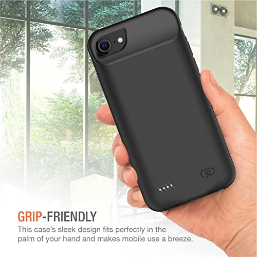 Battery Case for iPhone 8/7/6S/6/SE 2020/SE 3, 10000mAh Portable Rechargeable Protective Charging Case Compatible with iPhone 8/7/6S/6/SE 2020/SE 2022 (4.7 inch) Extended Battery Charger Case (Black) - size: iPhone 6/6S/7/8/SE2/SE3