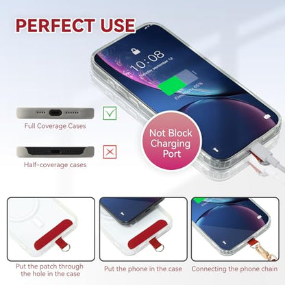 VVAAGG Cell Phone Lanyard for iPhone Crossbody Phone Strap - color: Red