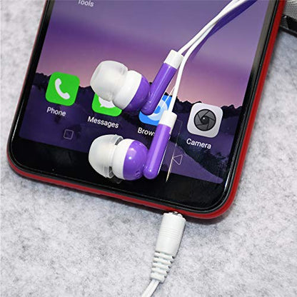 CN-Outlet Wholesale Bulk Earbuds Headphones 50 Pack for Kids,Classroom,Labs,Students and Adults (Purple) - color: Purple