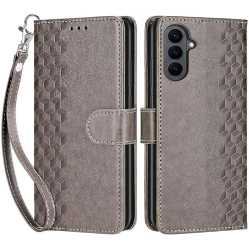 for Samsung Galaxy S26 5G Wallet case, Gray-Cube | 3 Card Holders, Kickstand, Shockproof TPU Shell, PU Leather, Magnetic Closure, Protective Flip Folio Cover, Women - color: 10