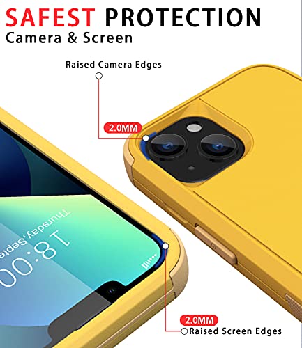 Diverbox for iPhone 13 Case [Shockproof] [Dropproof] [Dust-Proof],Heavy Duty Protection Phone Case Cover for Apple iPhone 13 (Yellow) - color: 13-Yellow