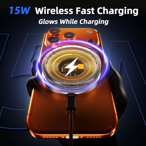 Magnetic Phone Mount for Car, 15W Wireless Car Charger, Dashboard Phone Holder and Windshield Mount, Extendable 360 Degree Arm, Washable Gel Suction Cup, Metal Ring and Cable Included - size: Universal | Mag Charge