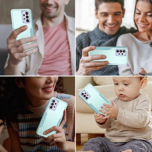 Samsung Galaxy A53 5G Case, Full Body Protection Durable Rubber Cover with Screen Protector, Mint - color: 2 Mint