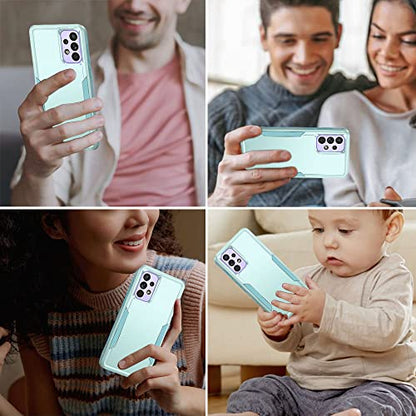 Samsung Galaxy A53 5G Case, Full Body Protection Durable Rubber Cover with Screen Protector, Mint - color: 2 Mint
