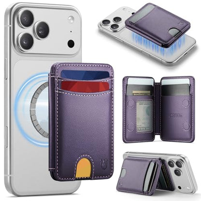 for Magsafe Wallet Magnetic RFID Blocking Card Holders, Purple - color: Purple