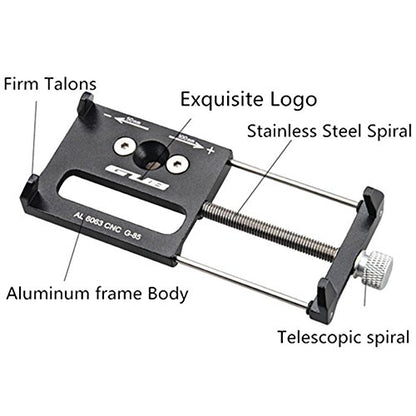 GUB Bicycle & Motorcycle Phone Mount, Aluminum Alloy Universal Bike Handlebar Phone Mount Holder Adjustable Compatible with iPhone X XR Xs 7s 8 Plus,Compatible with SamsungS9/S8/Note5/4 (Black) - color: black