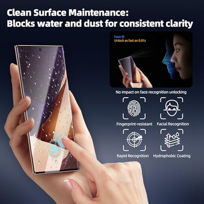 3+2 Pack Galaxy Note 20 Ultra Screen Protector, 9H Tempered Glass, HD Clear, Fingerprint Compatible, Camera Lens Protector for Samsung Galaxy Note 20 Ultra 5G 6.9 Inch - size: Galaxy Note 20 Ultra 6.9 inch