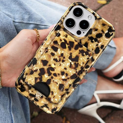 VELVET CAVIAR compatible with MagSafe Wallet - Magnetic Card Holder - color: Blonde Tortoise Shell