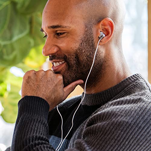 Panasonic ErgoFit Wired Earbuds, In-Ear Headphones with Dynamic Crystal-Clear Sound and Ergonomic Custom-Fit Earpieces (S/M/L), 3.5mm Jack for Phones and Laptops, No Mic - RP-HJE120-S (Silver) - color: Silver, size: S/M/L, style: No Mic