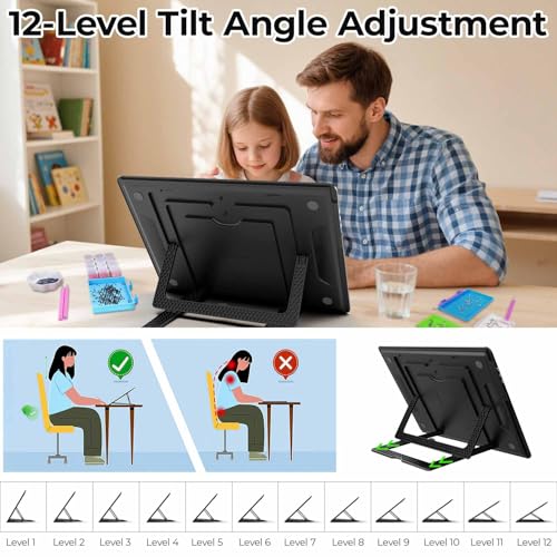 Heanolier Rechargeable A3 Light Board with Stand & Bag for Diamond Painting,5100 Lux Magnetic Light Pad with Side Buttons,Wireless Light Box for Tracing,LED Light Table for Sketching,Drawing,Artcraft - size: A3 with Stand & Padded Case