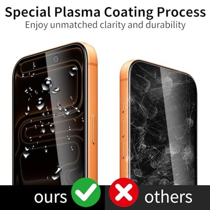 2 Pack Privacy Screen Protector for iPhone 17 Pro Max with 2 Pack Camera Lens Protector, 9H Hardness Double Shatterproof Anti-Spy Tempered Glass Film, Easy Installation - size: iPhone 17 Pro Max