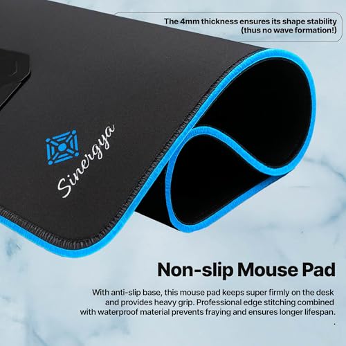 Wireless Charging RGB Gaming Mouse Pad 15W, LED XXL Mouse Pad 35.43x15.75x0.16 in, Light Modes Extra Large Mousepad Non-Slip Rubber Base Computer Keyboard Mat for Gaming, MacBook, PC, Laptop