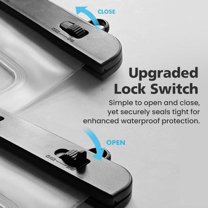 [6.5"x5.9"] DIACUBE Waterproof Phone Pouch For Wide-Screen Foldable Phone - Samsung Galaxy Z Fold/Google Pixel Fold/Huawei Folding , IPX8 Floating Waterproof Phone Case, Must-Have Beach Essentials