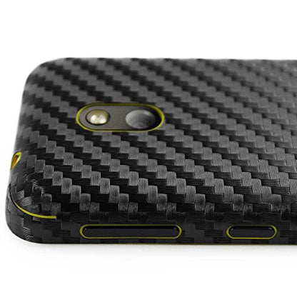 Armorsuit MilitaryShield Black Carbon Fiber Skin Wrap Film + HD Clear Screen Protector for Nokia Lumia 620 - Anti-Bubble Film
