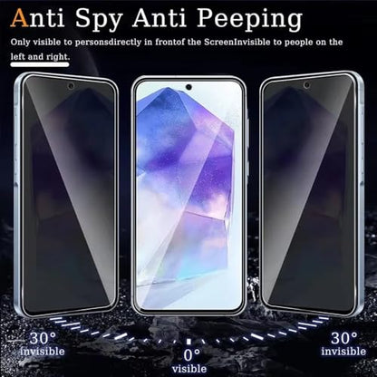 Privacy Screen Protector Tempered Glass for Samsung Galaxy S24 FE - Scratch Resistant Protective Film - Easy Installation Edge to Edge Protection - Bubble Free - size: Galaxy S24 FE