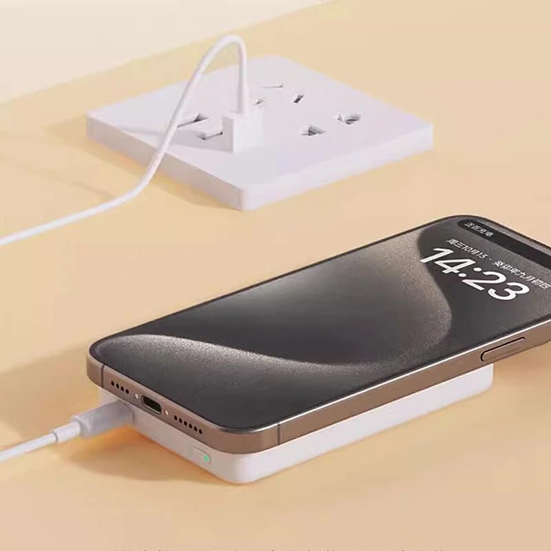 XIAOMI Magnetic Power Bank 5000mAh, 12mm Slim Portable Wired & Wireless Charger with 18W PD Fast Charging, Durable Mag-Safe Battery Pack for iPhone, Sumsung and Other Smart Phones - style: 5000mah Slim & Magnetic & Wireless